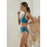 Жіночий купальник Cupshe Halter Bikini Set L Морської хвилі (9272)