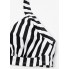 Роздільний купальник Cupshe Black and White Stripe Halter Bikini М Чорно-білий (9814)