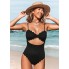 Суцільний купальник Cupshe Knotted Scalloped L Чорний (9939)