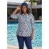 Жіночий мусульманский купальник-буркіні FS Moderate 3/4 Swimwear Beachwear Bikini 4XL Синій (9745)