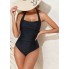 Купальник суцільний FS Tummy Control Swimsuiti L Чорний (10042)