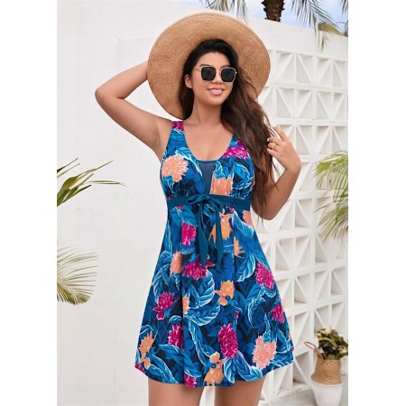 Женский слитный купальник FS Plus Size Wantdo 5XL Темно-синий (9654) Женский слитный купальник FS Plus Size Wantdo 5XL Темно-синий (9654)