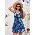  Жіночий суцільний купальник FS Plus Size Wantdo 5XL Темно-синій (9654)