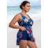  Жіночий суцільний купальник FS Plus Size Wantdo 5XL Темно-синій (9654)