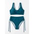 Жіночий купальник FS Women's Bikini Set XL Морської хвилі (10033)