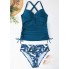 Жіночий купальник танкіні роздільний FS Aria Tankini Top S з ефектом утяжки Синій (9763)