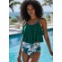 Жіночий роздільний купальник FS Bikini Set Ruffle High Waist із топом-воланом L Зелений (9613)
