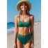 Роздільний купальник Cupshe Swimsuit М в рубчик Зелений (9617)