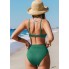Роздільний купальник Cupshe Swimsuit М в рубчик Зелений (9617)