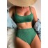Роздільний купальник Cupshe Swimsuit М в рубчик Зелений (9617)