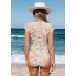  Жіночий суцільний купальник Cupshe Elodie Ditsy Zipper Short Sleeve М Помаранчевий (9658)