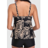  Жіночий купальник FS Tankini Yonique Women's Plus Size М Floral Print Бежевий (9498)