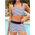 Жіночий купальник FS Bsubseach Tankini Swimsuit 3 в 1 М Темно-синій (9520)