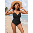  Жіночий суцільний купальник FS Bikini Set XXL Чорний (9528)