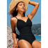  Жіночий суцільний купальник FS Bikini Set XXL Чорний (9528)