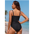  Жіночий суцільний купальник FS Bikini Set XXL Чорний (9528)