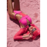 Жіночий фестивальний боді-купальник FS Bikini L Рожевий (9529)