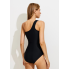 Жіночий суцільний купальник FS Bikini на одне плече S Чорний (9530)