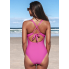  Жіночий суцільний купальник Cupshe Seaside Holiday Double L Рожевий (9533)