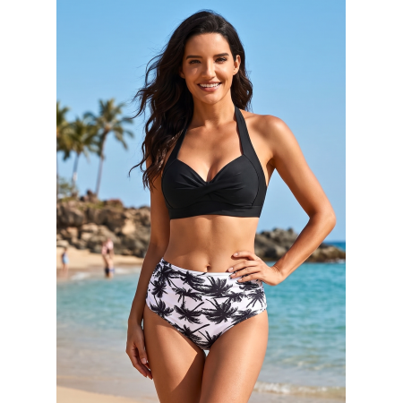 Женский раздельный купальник FS Bikini Set Spao XL Черный (9564)
