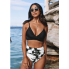  Жіночий купальник CUPSHE Women Swimsuit Lotto Bikini L Чорно-білий (9573)