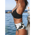  Жіночий купальник CUPSHE Women Swimsuit Lotto Bikini L Чорно-білий (9573)
