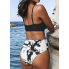  Жіночий купальник CUPSHE Women Swimsuit Lotto Bikini L Чорно-білий (9573)
