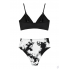  Жіночий купальник CUPSHE Women Swimsuit Lotto Bikini L Чорно-білий (9573)
