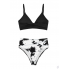  Жіночий купальник CUPSHE Women Swimsuit Lotto Bikini L Чорно-білий (9573)
