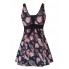  Жіночий суцільний купальник-сукня FS Swimsuit Retro XXL Чорний (9652)
