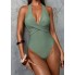 Суцільний купальник FS Flowy Abundant М з коригуючим ефектом Оливковий (9673)