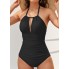 Суцільний купальник FS Halter XXL Чорний (9684)