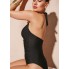 Суцільний купальник FS Halter XXL Чорний (9684)