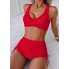 Жіночий купальник FS Women's Bikini Set Swimsuits Sports XXL Червоний (9691)