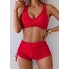 Жіночий купальник FS Women's Bikini Set Swimsuits Sports XXL Червоний (9691)