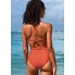  Жіночий суцільний купальник Cupshe Bikini Set Felnart L Помаранчевий (9692)