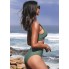  Жіночий купальник Cupshe Deep V Neck Mid Waisted Backless Bikini Set XL Оливковий (9693)