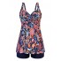  Жіночий купальник-танкіні Hanna Nikole Tankini Plus Size 54 Синій (9391)
