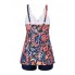  Жіночий купальник-танкіні Hanna Nikole Tankini Plus Size 54 Синій (9391)