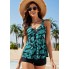 Жіночий купальник FS Flare Skirt Tankini XXL Комбінований (9705)