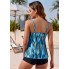  Жіночий купальник FS Adigaber tankini swimsuit Plus Size XXL Floral Print Комбінований (9722)
