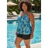  Жіночий купальник FS Adigaber tankini swimsuit Plus Size XXL Floral Print Комбінований (9722)