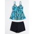  Жіночий купальник FS Adigaber tankini swimsuit Plus Size XXL Floral Print Комбінований (9722)