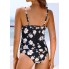  Жіночий купальник FS Tankini Swimwear Sets Plus Size 3XL Чорний (9724)