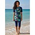  Жіночий купальник FS Modesty Swimming Costume Surfing XXL Синій (9736)