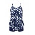  Жіночий купальник FS Tankini Plus Size XXL Floral Print Синій (9741)