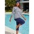 Жіночий мусульманский купальник-буркіні FS Moderate 3/4 Swimwear Beachwear Bikini 4XL Синій (9745)