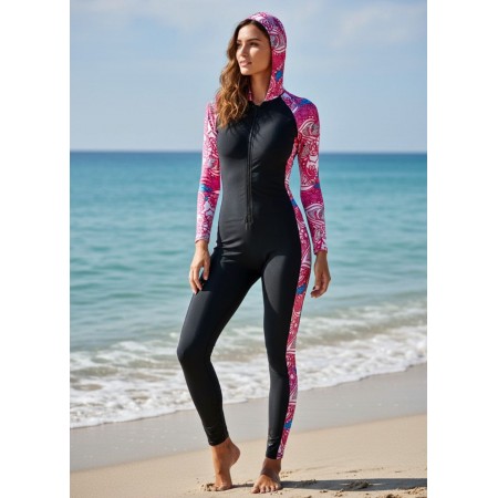 Спортивный слитный купальник FS SBART Micosuza Full Body Swimsuit М Черный (9746)