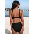  Жіночий купальник Cupshe Little Escape Bikini Set М Чорний (9749)