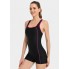  Жіночий спортивний купальник-комбінезон FS Attraco Athletic Boyleg XXL Чорний (9754)
